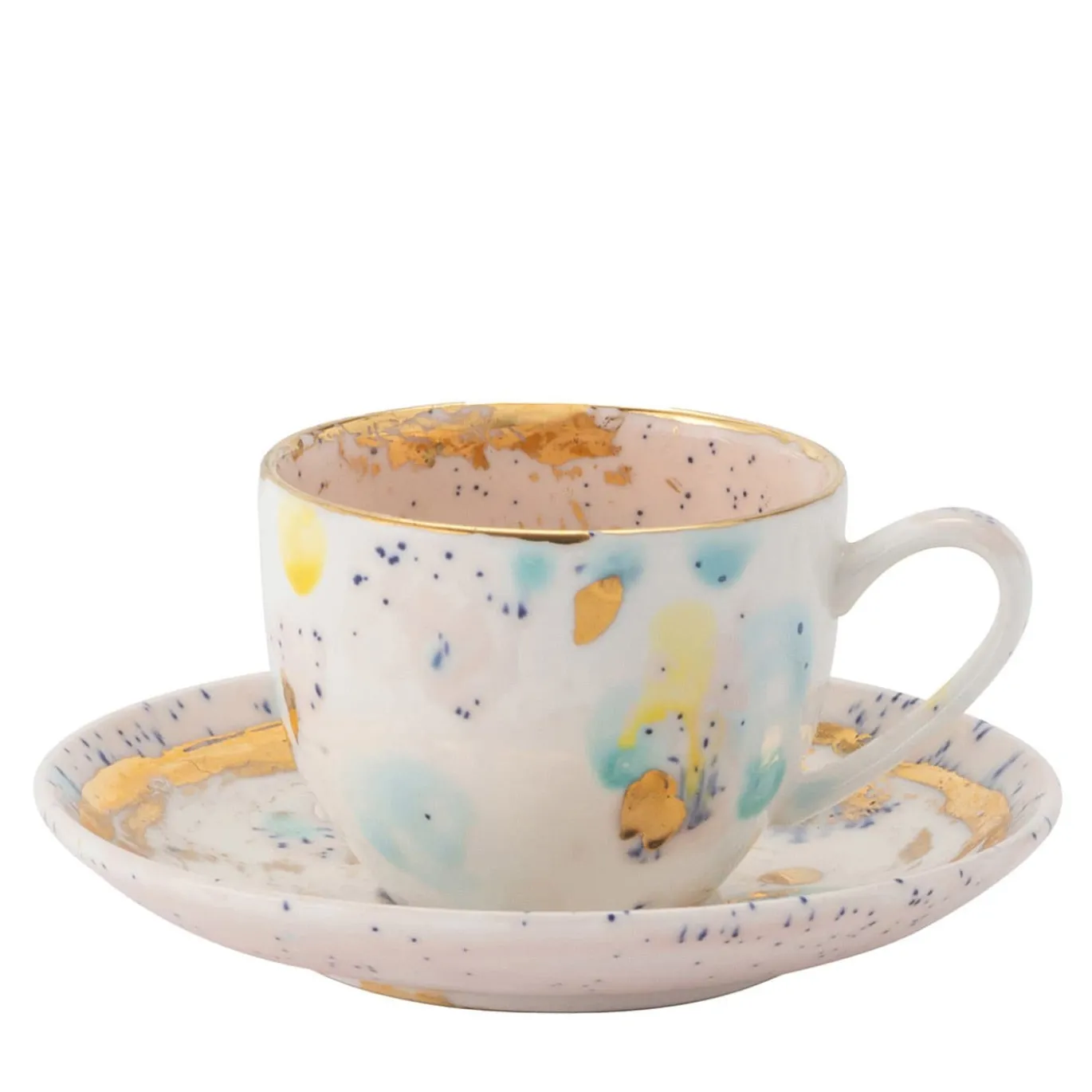 Set di due tazze da caffè e piattino Dafne