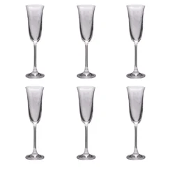 Set di 6 flute da champagne con monogramma