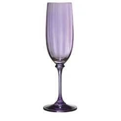 Set di 6 Flute in Vetro Viola Riflesso