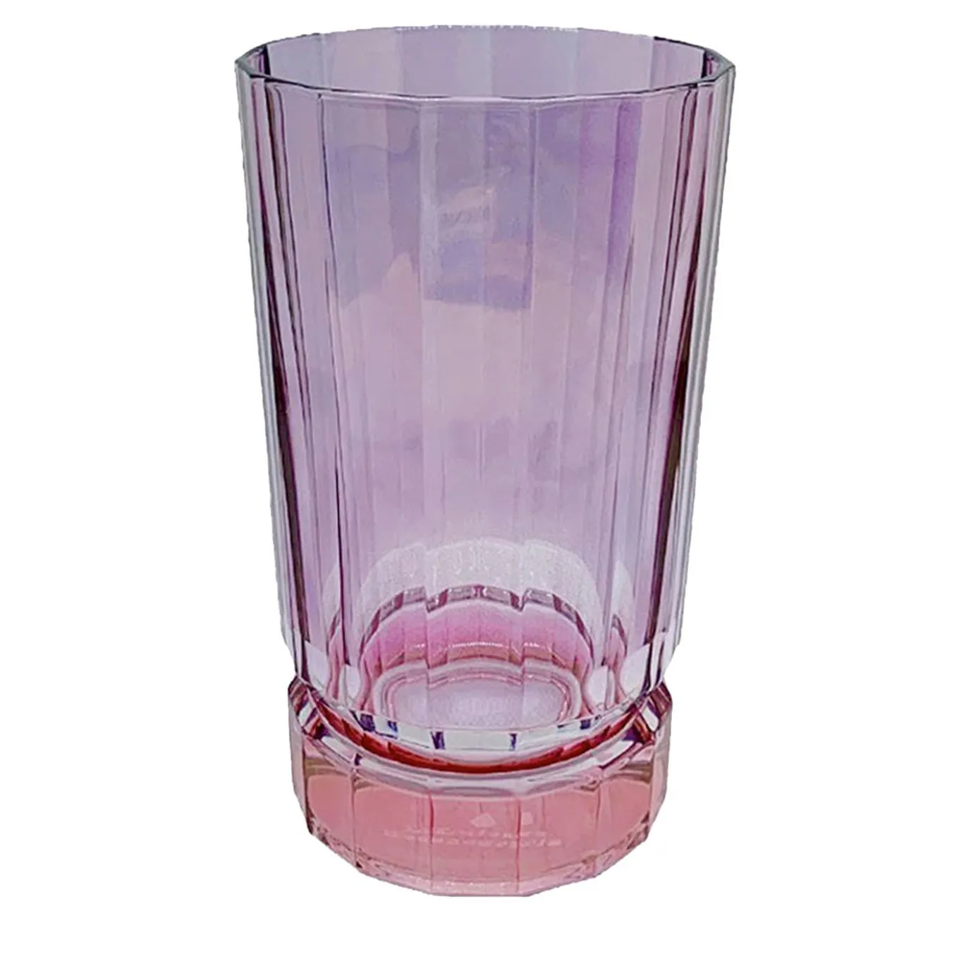 Set di 2 grandi bicchieri tumbler rosa-viola con base di Duccio