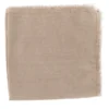 Set di 4 lussuosi tovaglioli di puro lino beige bordati a mano