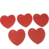 Set di 5 ornamenti per albero di Natale a forma di cuore