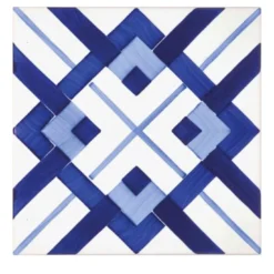 Set di 25 piastrelle Bauhaus blu tipo 20