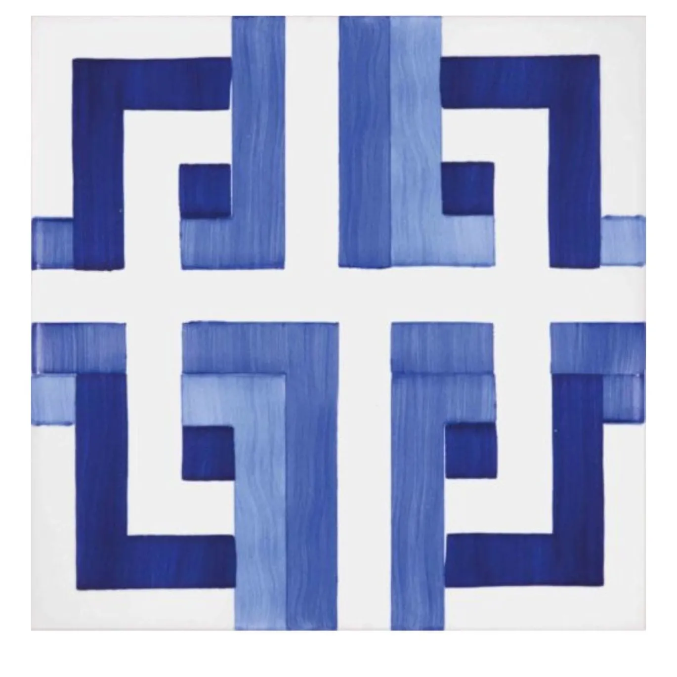 Set di 25 piastrelle Bauhaus blu tipo 14