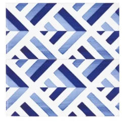 Set di 25 piastrelle Bauhaus blu tipo 9