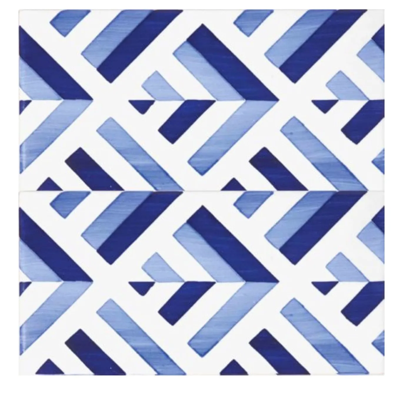 Set di 25 piastrelle Bauhaus blu tipo 9