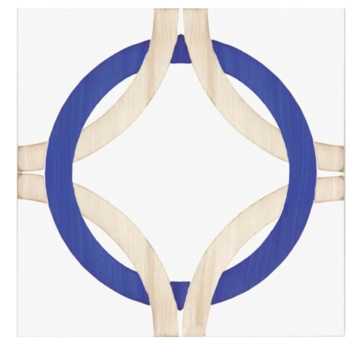 Set Di 25 Piastrelle Bauhaus Blu E Tortora Tipo 3