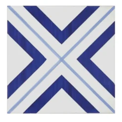 Set di 25 piastrelle Bauhaus blu tipo 19