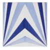 Set di 25 piastrelle Bauhaus blu tipo 5