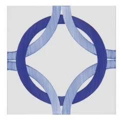 Set di 25 piastrelle Bauhaus blu tipo 3