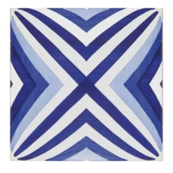 Set di 25 piastrelle Bauhaus blu tipo 2