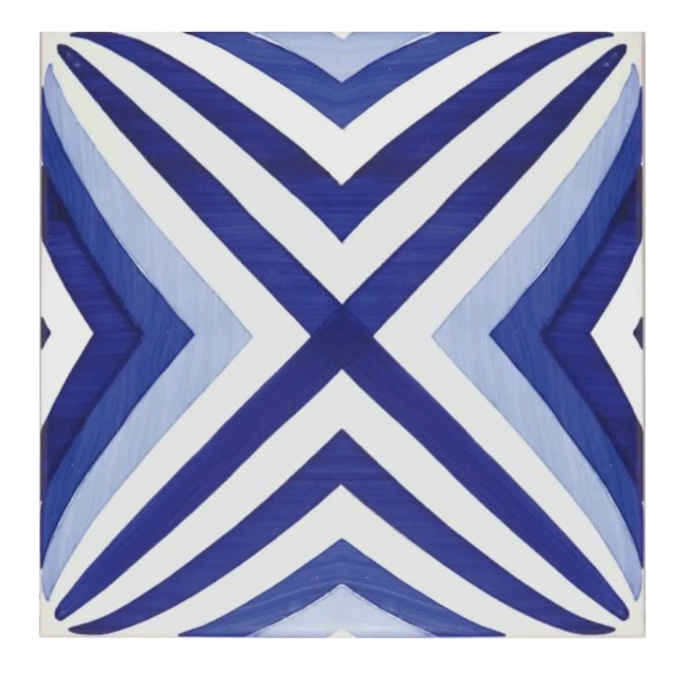 Set di 25 piastrelle Bauhaus blu tipo 2