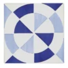 Set di 25 piastrelle Bauhaus blu tipo 1