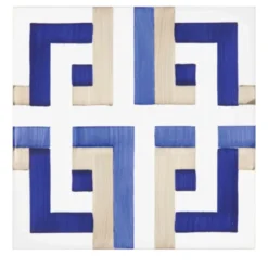 Set Di 25 Piastrelle Bauhaus Tortora E Blu Tipo 14