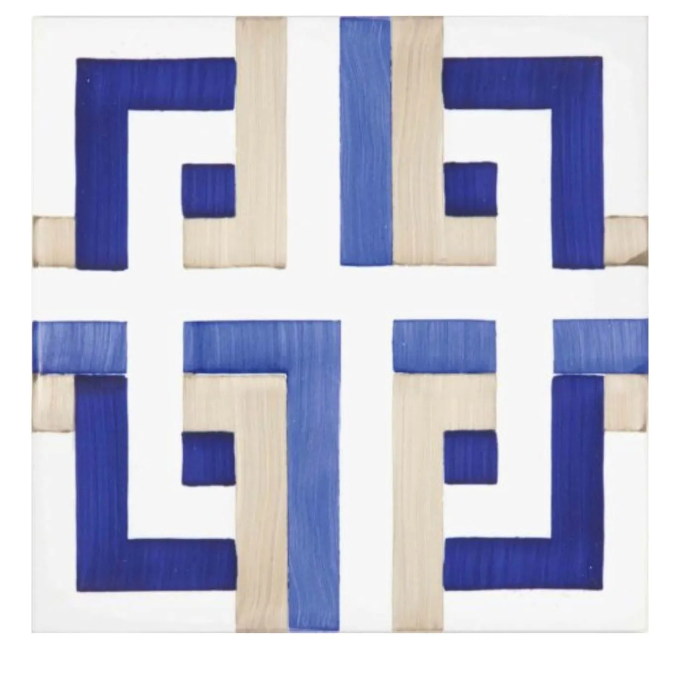 Set Di 25 Piastrelle Bauhaus Tortora E Blu Tipo 14