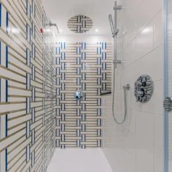 Set Di 25 Piastrelle Bauhaus Tortora E Blu Tipo 12