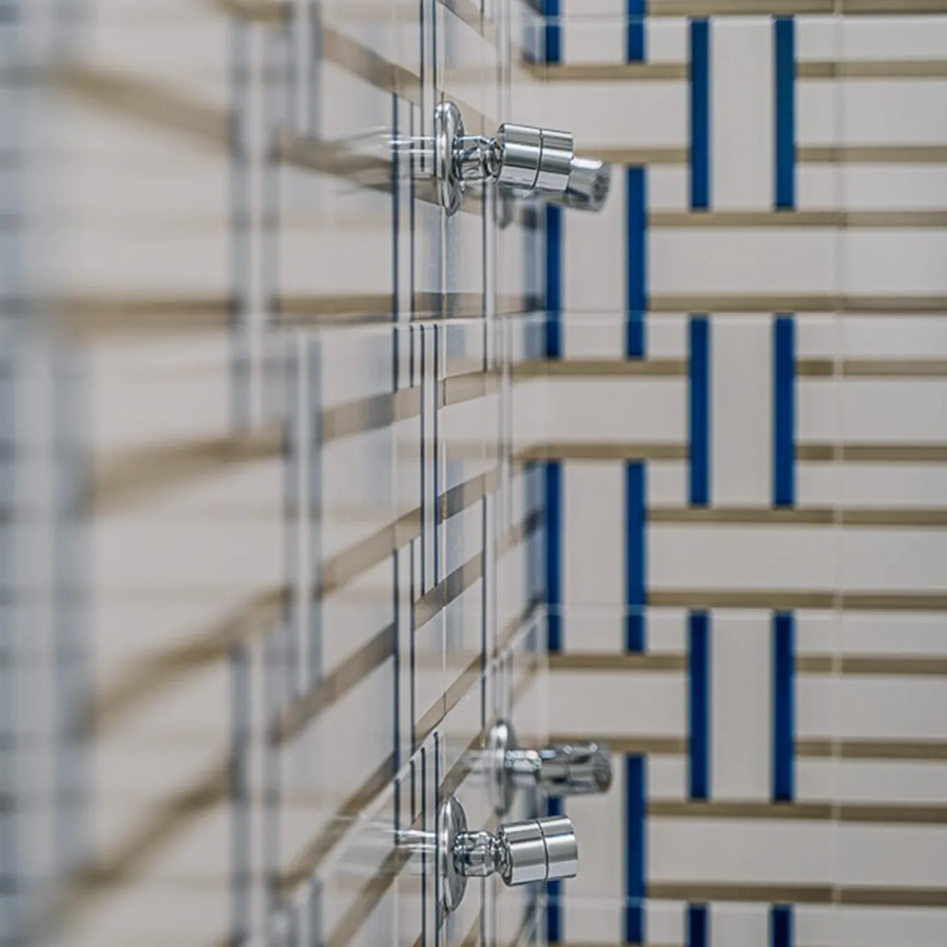 Set Di 25 Piastrelle Bauhaus Tortora E Blu Tipo 12
