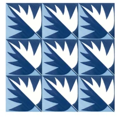 Set di 25 piastrelle Blu Ponti Decorazione Tipo 29 di Gio Ponti