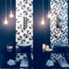 Set di 25 piastrelle Blu Ponti Decorazione Tipo 2 di Gio Ponti