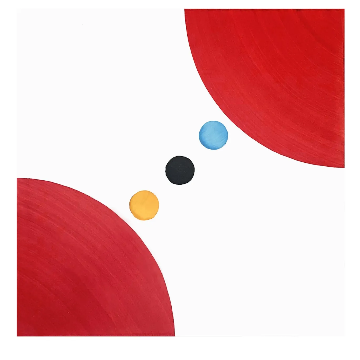 Set di 25 piastrelle Dot 7 Puntini Collection Red di Alessandro Mendini