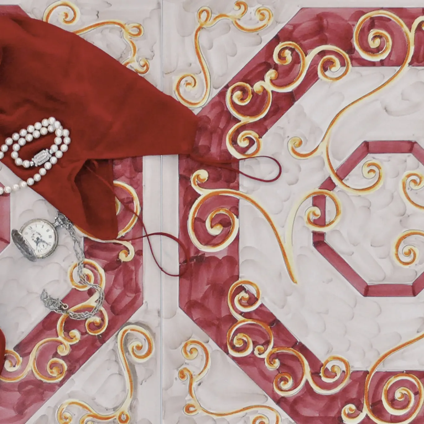Set di 4 piastrelle Foulards Jaqueline