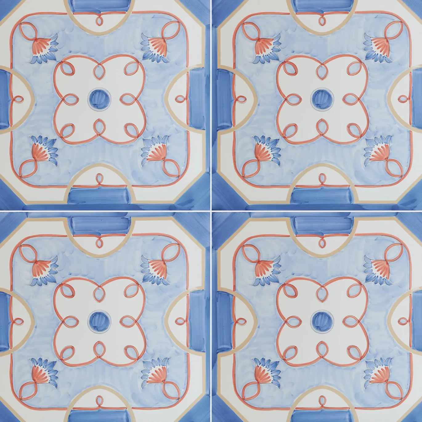 Set di 4 piastrelle Foulards Sophia