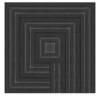 Set Di 36 Piastrelle Geometrie D’Ombra In Ceramica Nero Carbone Composizione Motivo A Linee E Quadrato
