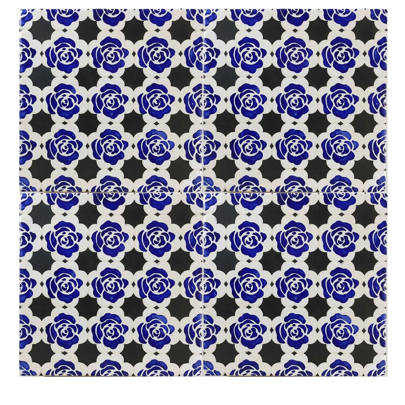 Set di 4 piastrelle Kimeya Rosina blu e grigio di Vincenzo Messina
