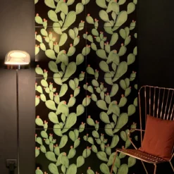 Set di 4 piastrelle nere Cactus Collezione Verde Verticale