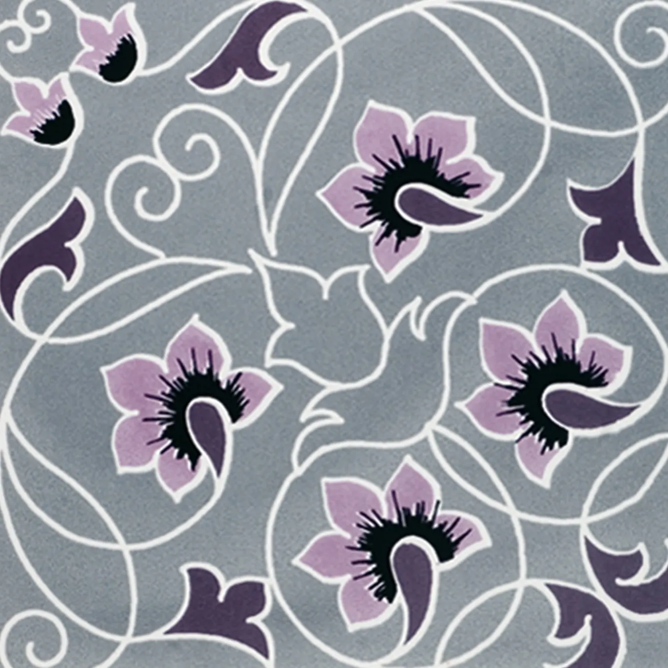 Set di 25 piastrelle Piandarca collezione Fiori Scuri