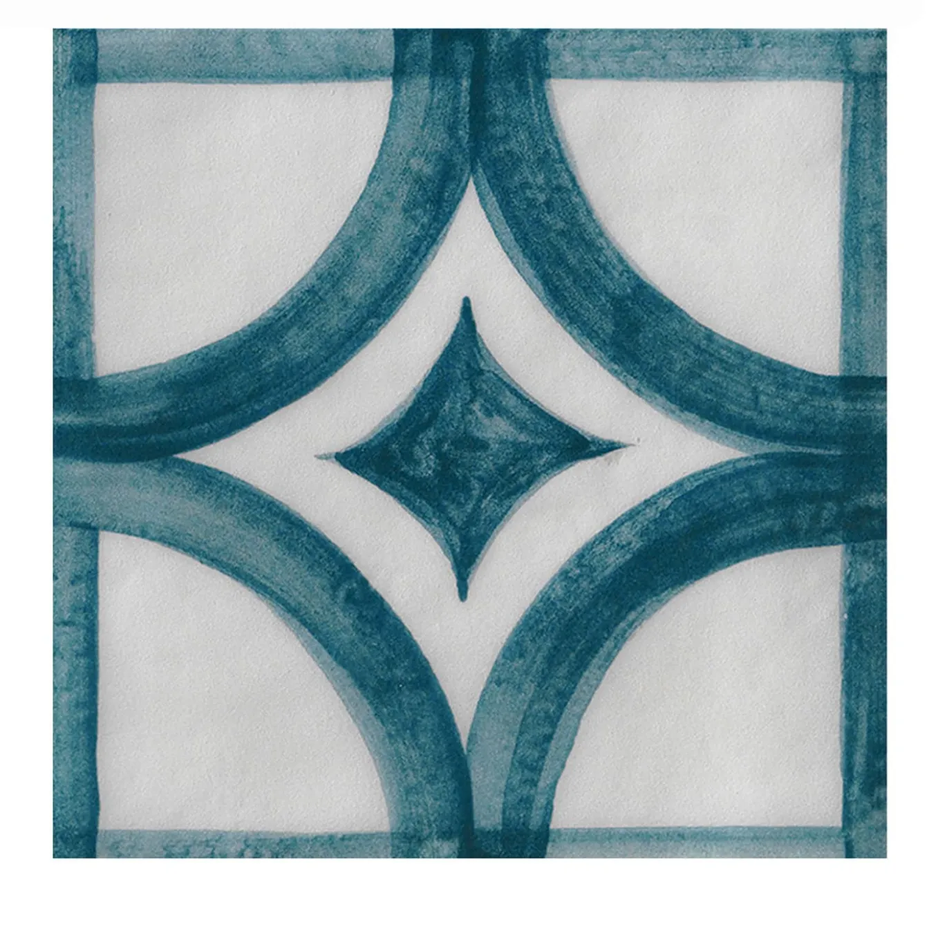 Set di 24 piastrelle quadrate Blu Ot Puntaldia Pavone
