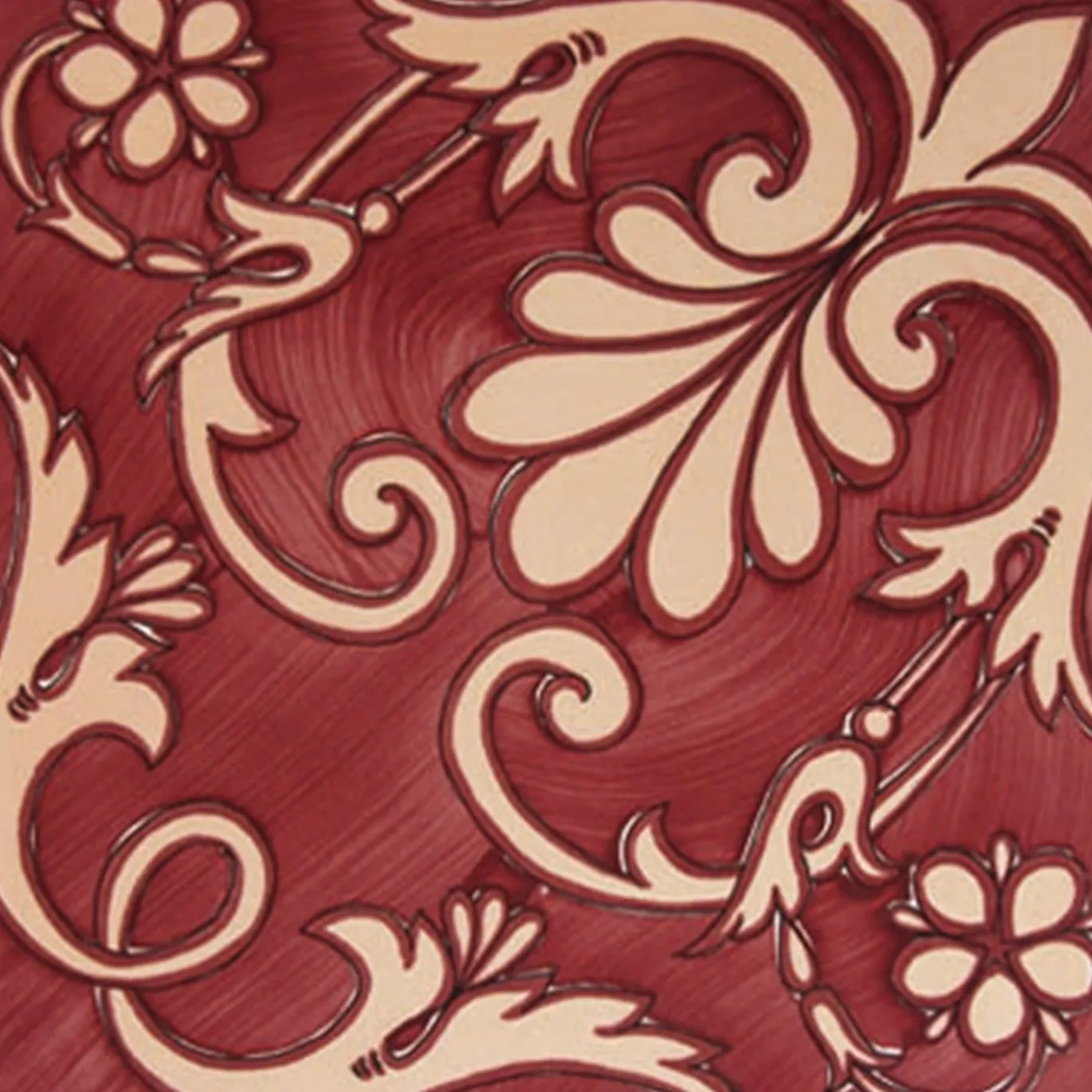 Set di 25 piastrelle rosse Ieranto Collezione Fiori Scuri