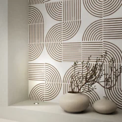 Set di 44 piastrelle Solchi Tattile Angolo Bianco