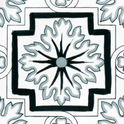 Set di 25 piastrelle Stabia collezione Fiori Scuri