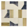 Set di 45 piastrelle verdi e blu Tracce di Margherita Rui