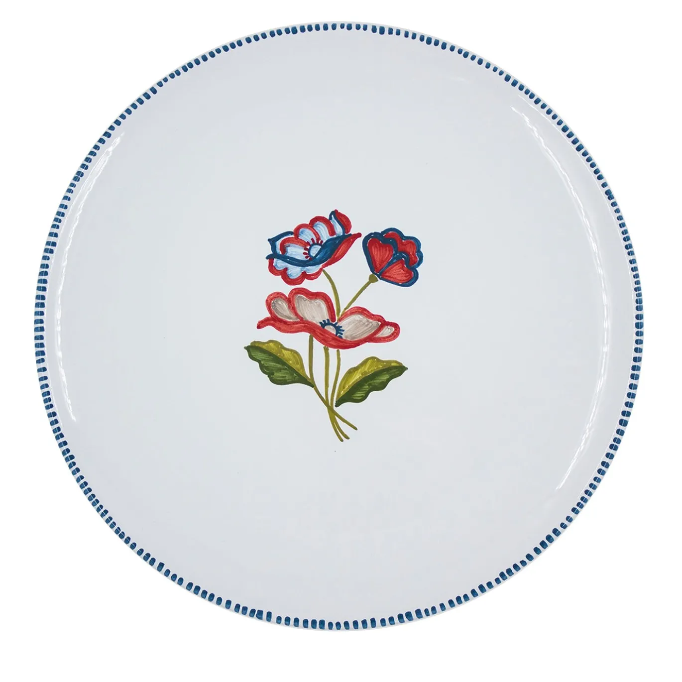 Set di 4 piatti da cena in ceramica Gioia Blu