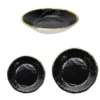 Set di piatti da cena Preta Oro Black Gold per 6