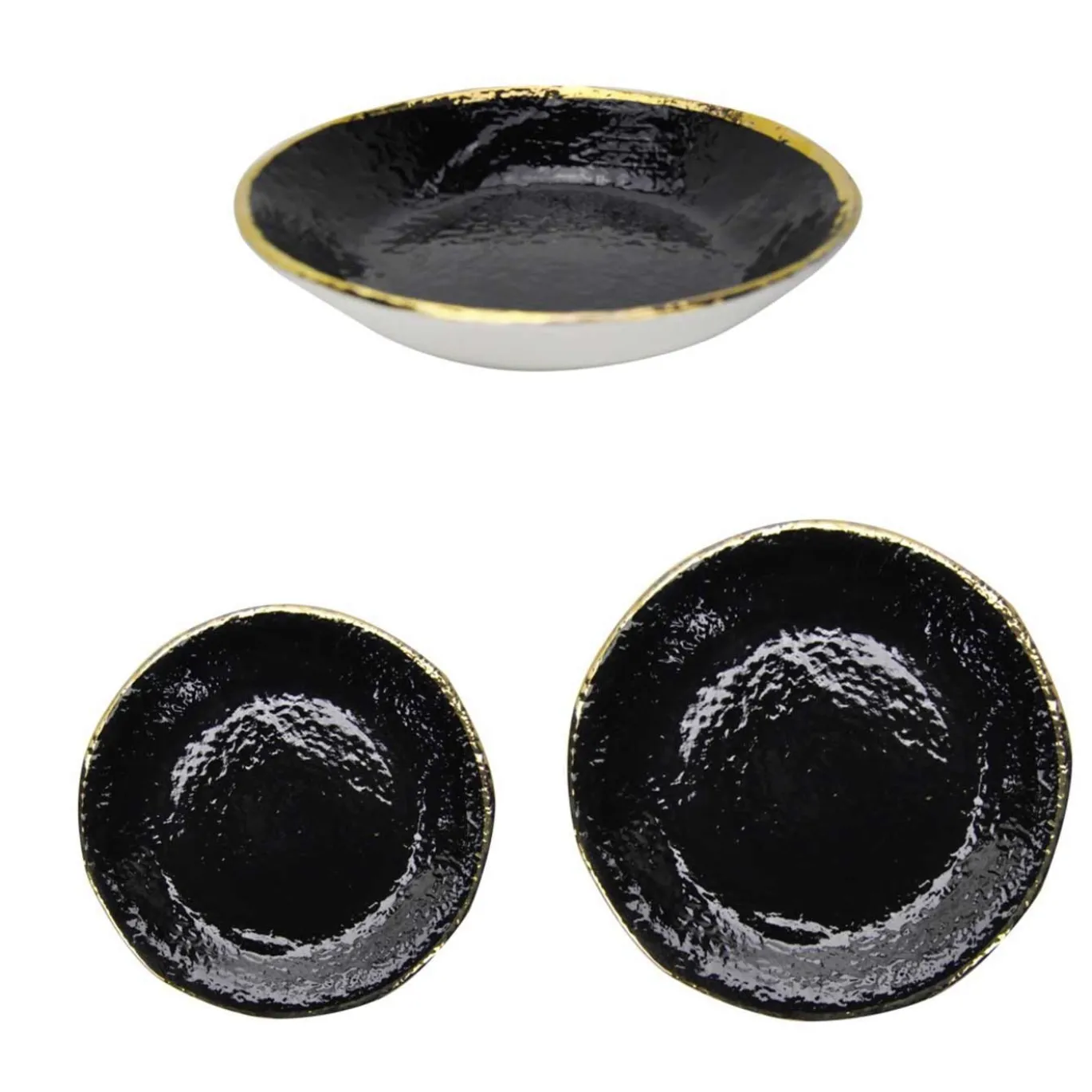 Set di piatti da cena Preta Oro Black Gold per 6