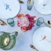 Set di 12 Piatti da Dessert Bloom in Ceramica Bianca
