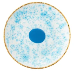 Set di 2 piatti da dessert blu Celestial con bordo screziato