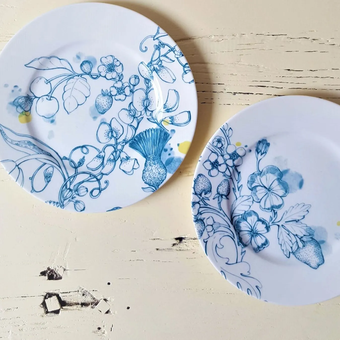 set di 2 piatti da dessert Blue Summer #2