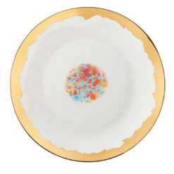 Set di 2 piatti da dessert Confetti con bordo frastagliato