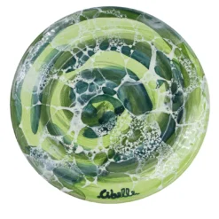 Set di 4 piatti da dessert in ceramica con motivo in marmo verde