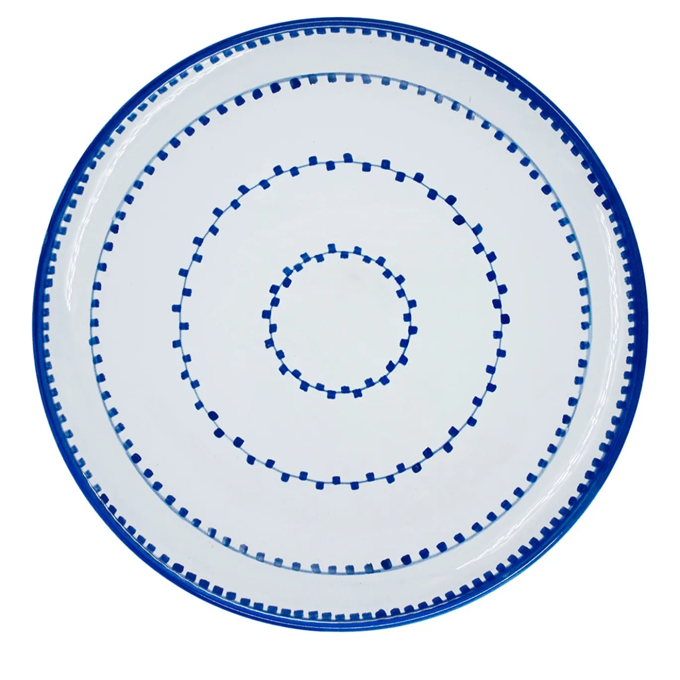Set di 4 piatti da dessert in ceramica blu chiaro Luminaria