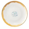 Set di 2 piatti da dessert in marmo blu e bianco con bordo a goccia