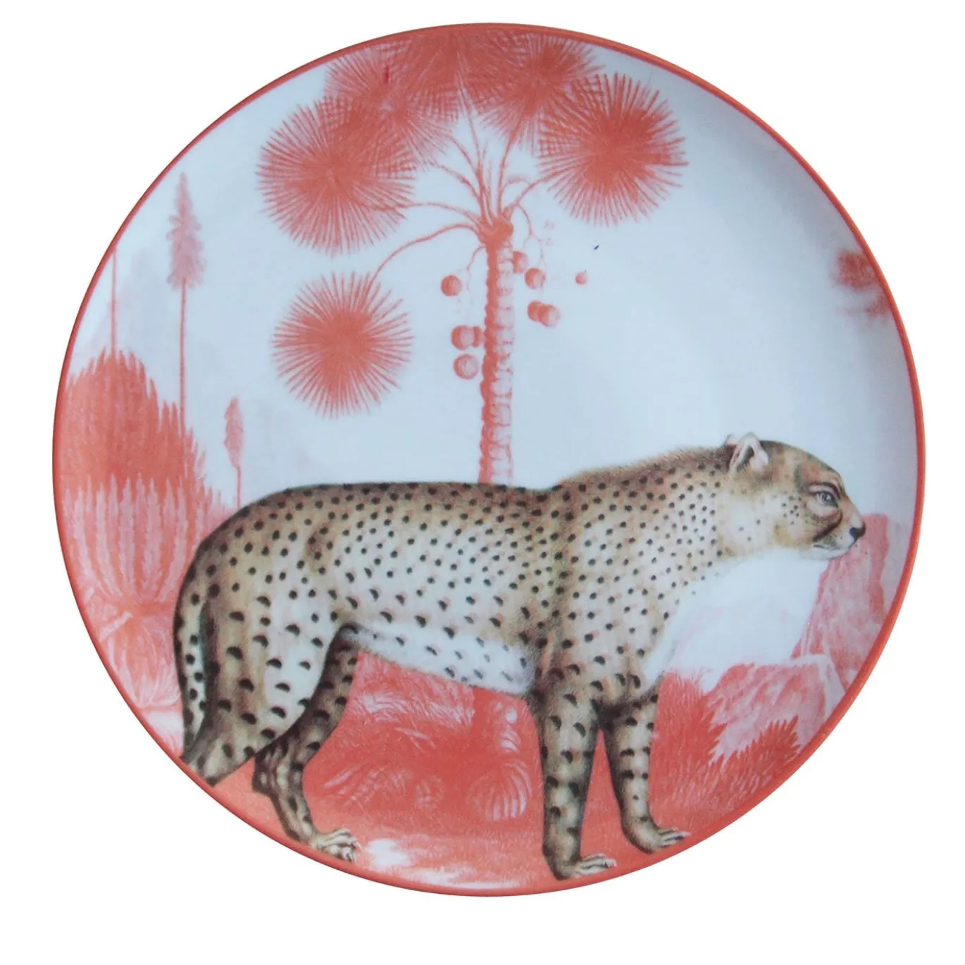 Set di 2 piatti da dessert in porcellana Tiger Menagerie Ottomane