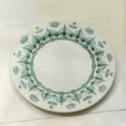 Set di 4 piatti da dessert Jardin à l'Italienne in ceramica verde