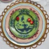 Set di 6 Piatti da Dessert Oriente Italiano Malachite in Porcellana Verde