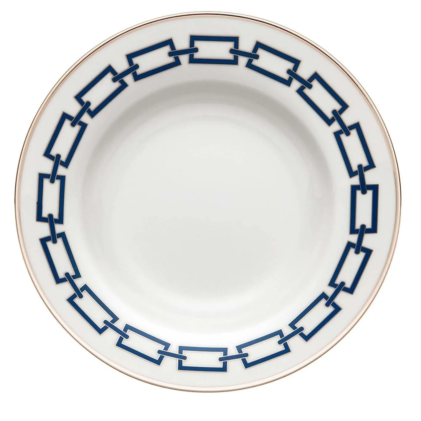 Set di 6 piatti da minestra Catene Zaffiro di Gio Ponti