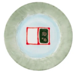 Set di 4 piatti da pane con bordo in giada